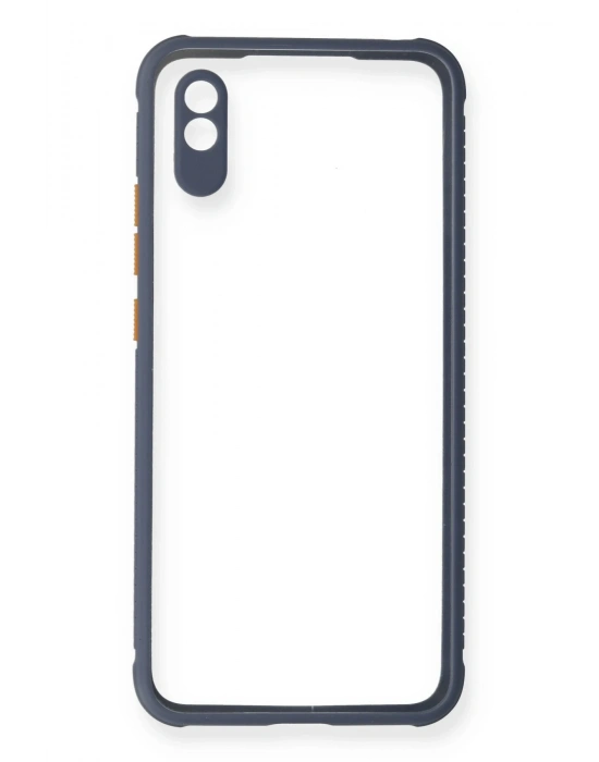 Newface Xiaomi Redmi 9A Kılıf Miami Şeffaf Silikon - Gri