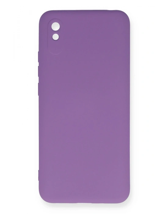Newface Xiaomi Redmi 9A Kılıf Nano içi Kadife Silikon - Mor
