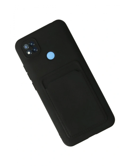 Newface Xiaomi Redmi 9C Kılıf Kelvin Kartvizitli Silikon - Siyah