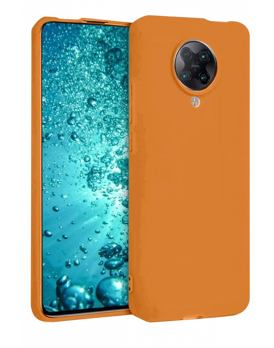 Newface Xiaomi Redmi K30 Pro Kılıf Nano içi Kadife Silikon - Turuncu