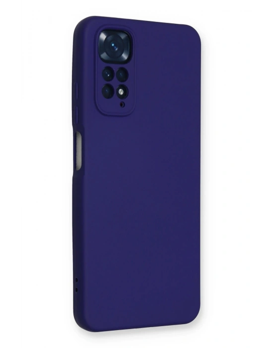 Newface Xiaomi Redmi Note 11 Kılıf Nano içi Kadife Silikon - Mor