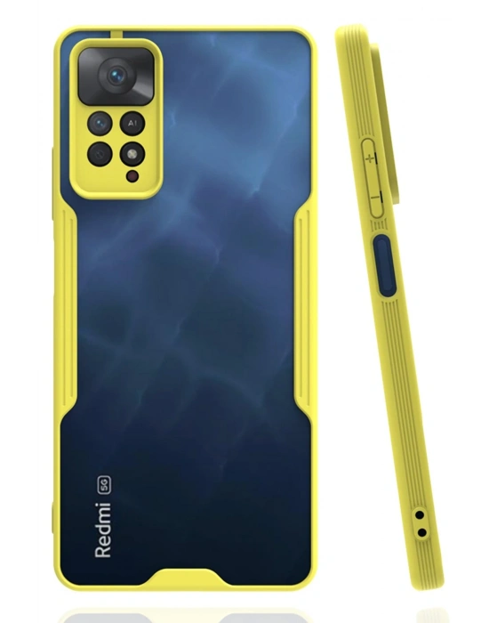 Newface Xiaomi Redmi Note 11 Pro Kılıf Platin Silikon - Sarı