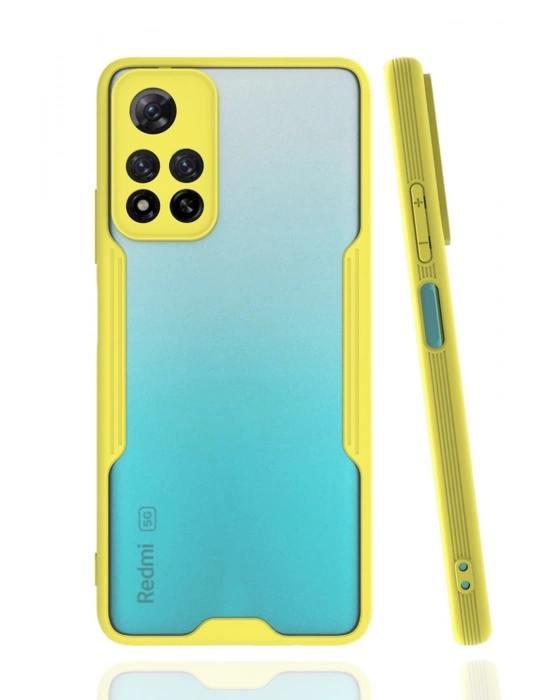 Newface Xiaomi Redmi Note 11 Pro Plus 5G Kılıf Platin Silikon - Sarı