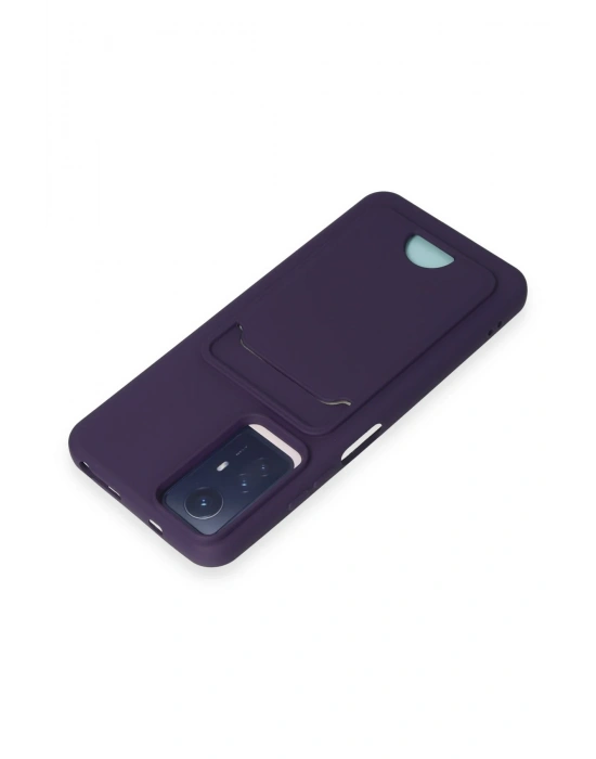 Newface Xiaomi Redmi Note 11S Kılıf Kelvin Kartvizitli Silikon - Derin Mor