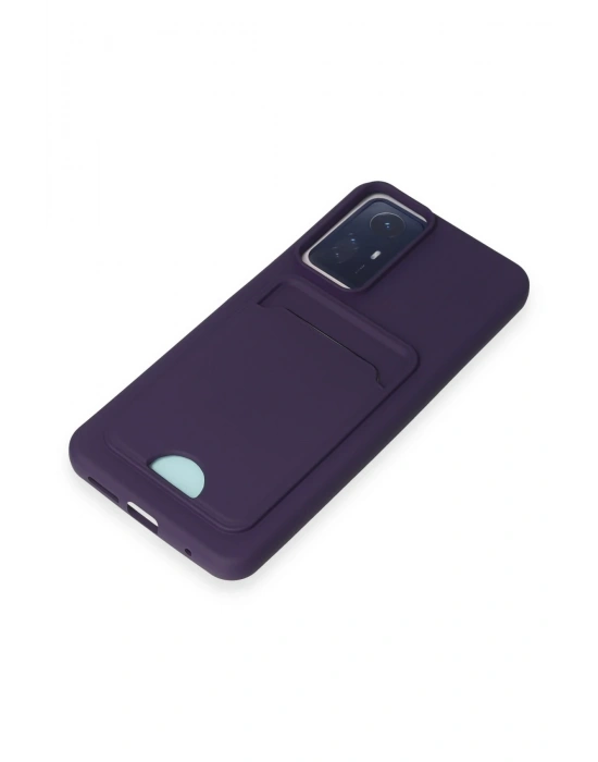 Newface Xiaomi Redmi Note 11S Kılıf Kelvin Kartvizitli Silikon - Derin Mor