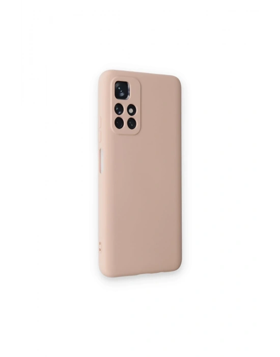 Newface Xiaomi Redmi Note 11T Kılıf Nano içi Kadife Silikon - Pudra