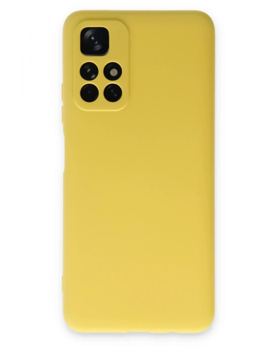 Newface Xiaomi Redmi Note 11T Kılıf Nano içi Kadife Silikon - Sarı
