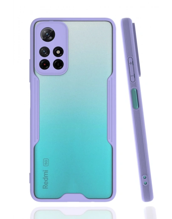 Newface Xiaomi Redmi Note 11T Kılıf Platin Silikon - Lila
