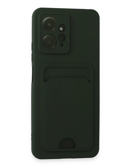 Newface Xiaomi Redmi Note 12 4G Kılıf Kelvin Kartvizitli Silikon - Koyu Yeşil