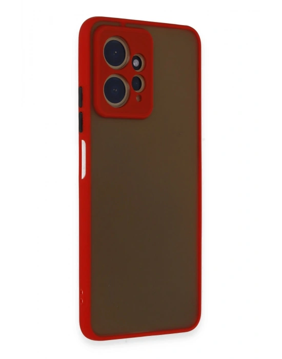 Newface Xiaomi Redmi Note 12 4G Kılıf Montreal Silikon Kapak - Kırmızı