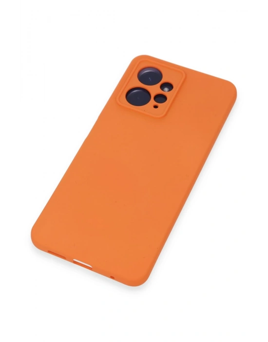 Newface Xiaomi Redmi Note 12 4G Kılıf Nano içi Kadife Silikon - Turuncu