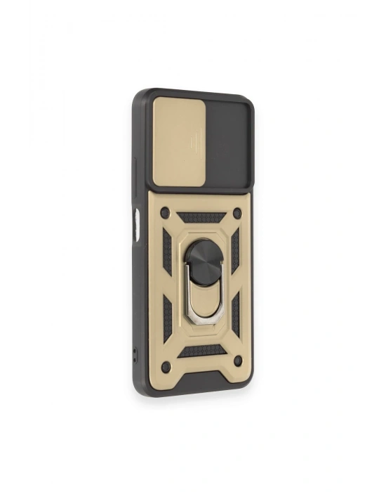 Newface Xiaomi Redmi Note 12 4G Kılıf Pars Lens Yüzüklü Silikon - Gold