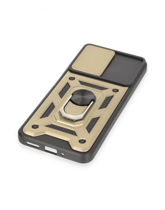 Newface Xiaomi Redmi Note 12 4G Kılıf Pars Lens Yüzüklü Silikon - Gold