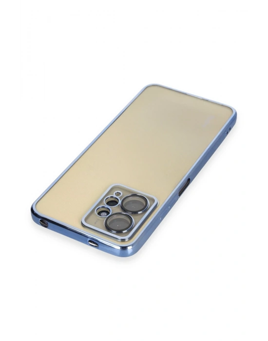 Newface Xiaomi Redmi Note 12 4G Kılıf Razer Lensli Silikon - Açık Mavi