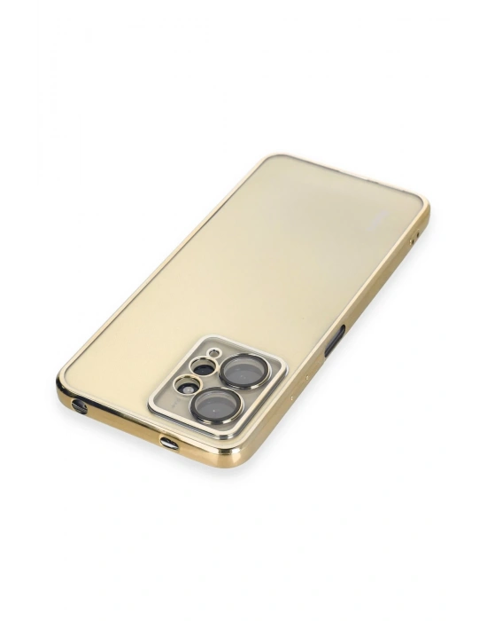 Newface Xiaomi Redmi Note 12 4G Kılıf Razer Lensli Silikon - Gold
