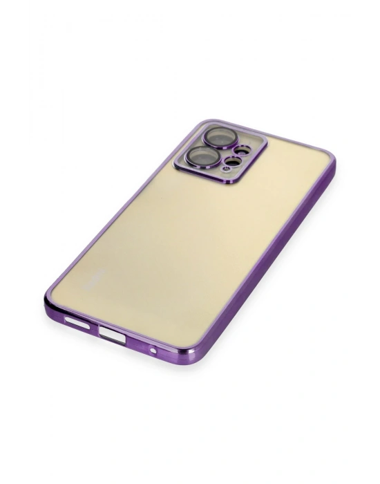 Newface Xiaomi Redmi Note 12 4G Kılıf Razer Lensli Silikon - Mor