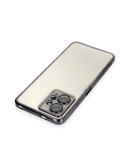 Newface Xiaomi Redmi Note 12 4G Kılıf Razer Lensli Silikon - Siyah