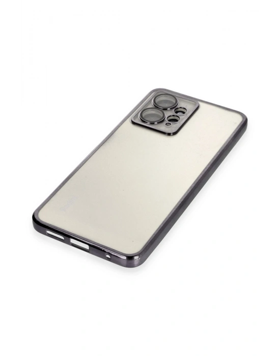 Newface Xiaomi Redmi Note 12 4G Kılıf Razer Lensli Silikon - Siyah