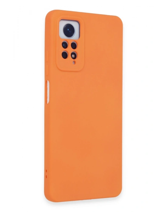 Newface Xiaomi Redmi Note 12 Pro 4G Kılıf Nano içi Kadife Silikon - Turuncu