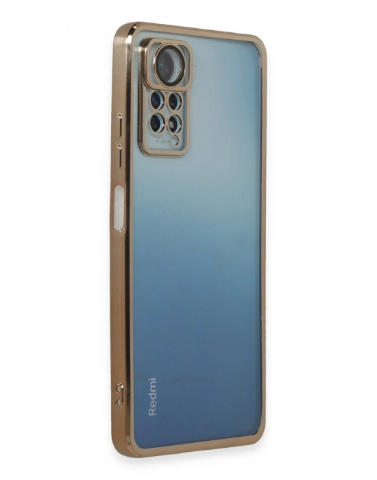 Newface Xiaomi Redmi Note 12 Pro 4G Kılıf Razer Lensli Silikon - Gold