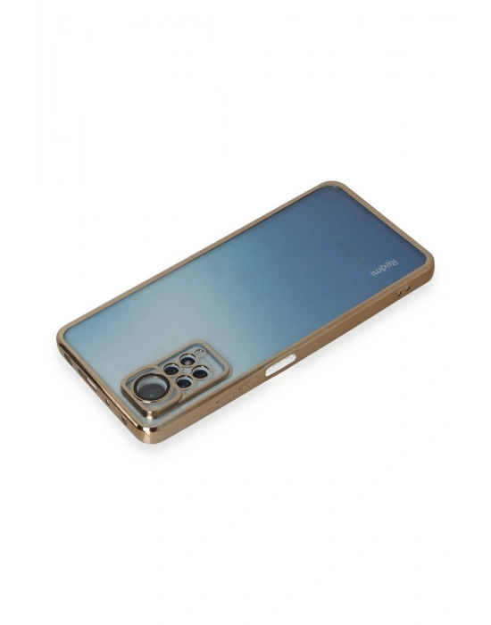 Newface Xiaomi Redmi Note 12 Pro 4G Kılıf Razer Lensli Silikon - Gold