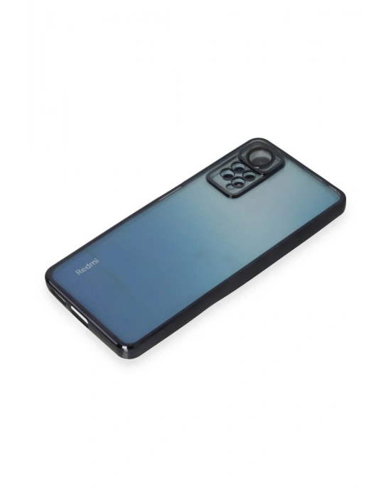 Newface Xiaomi Redmi Note 12 Pro 4G Kılıf Razer Lensli Silikon - Siyah