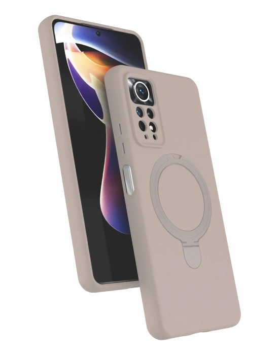 Newface Xiaomi Redmi Note 12 Pro 4G Regal Magsafe Standlı Kapak - Çöl Titanyum