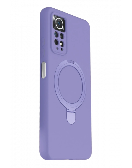 Newface Xiaomi Redmi Note 12 Pro 4G Regal Magsafe Standlı Kapak - Lila