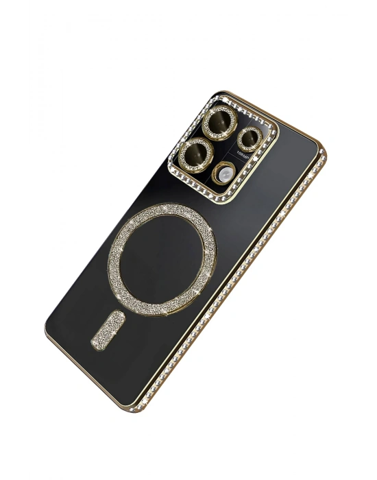 Newface Xiaomi Redmi Note 13 Pro 4G Joke Simli Magneticsafe Kılıf - Gold