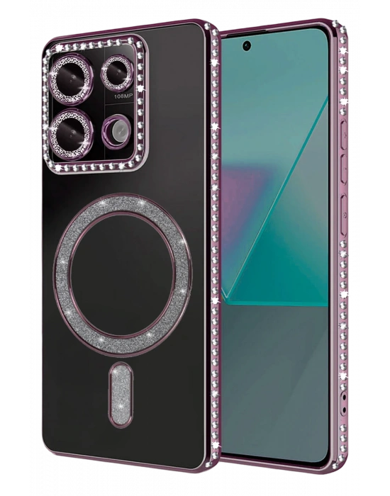 Newface Xiaomi Redmi Note 13 Pro 4G Joke Simli Magneticsafe Kılıf - Pembe