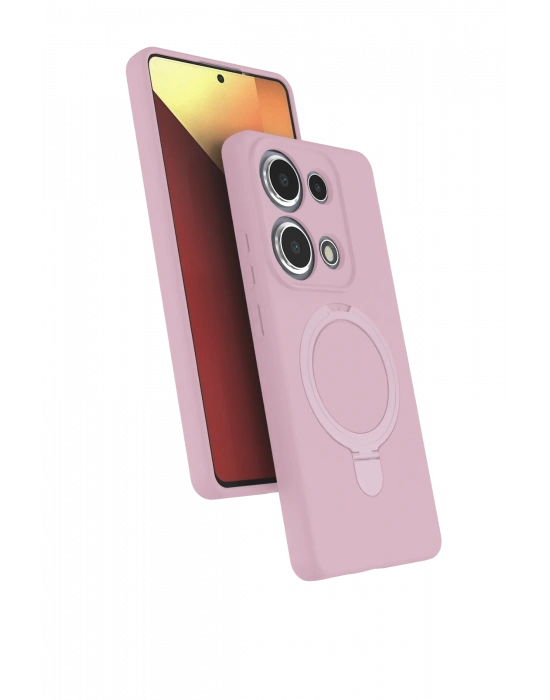 Newface Xiaomi Redmi Note 13 Pro 4G Regal Magsafe Standlı Kapak - Açık Pembe