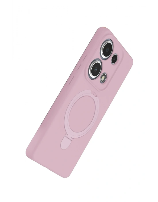 Newface Xiaomi Redmi Note 13 Pro 4G Regal Magsafe Standlı Kapak - Açık Pembe