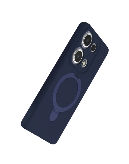 Newface Xiaomi Redmi Note 13 Pro 4G Regal Magsafe Standlı Kapak - Lacivert