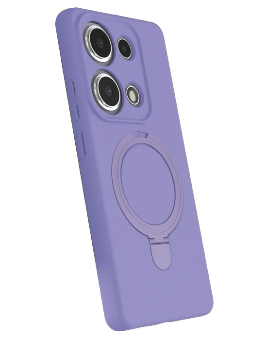Newface Xiaomi Redmi Note 13 Pro 4G Regal Magsafe Standlı Kapak - Lila