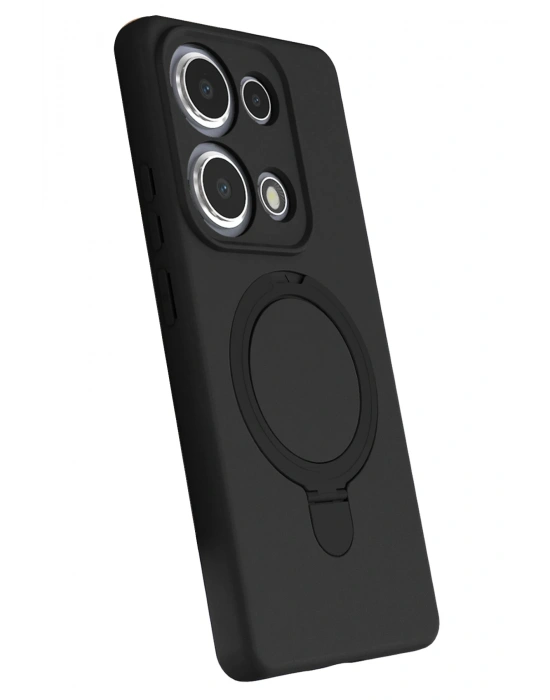 Newface Xiaomi Redmi Note 13 Pro 4G Regal Magsafe Standlı Kapak - Siyah