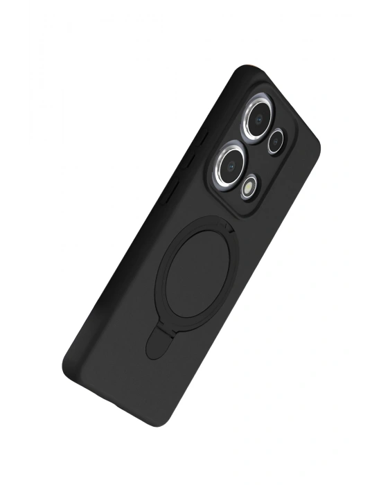 Newface Xiaomi Redmi Note 13 Pro 4G Regal Magsafe Standlı Kapak - Siyah