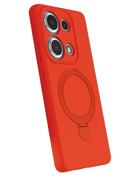 Newface Xiaomi Redmi Note 13 Pro 4G Regal Magsafe Standlı Kapak - Turuncu