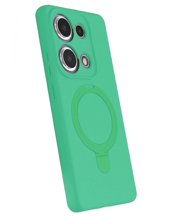 Newface Xiaomi Redmi Note 13 Pro 4G Regal Magsafe Standlı Kapak - Yeşil