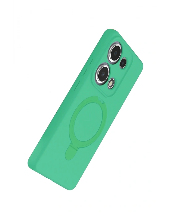 Newface Xiaomi Redmi Note 13 Pro 4G Regal Magsafe Standlı Kapak - Yeşil
