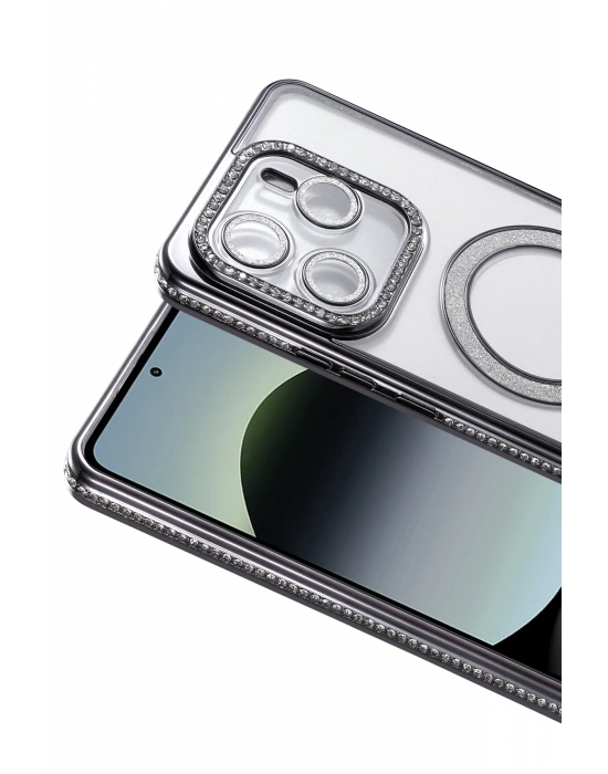 Newface Xiaomi Redmi Note 14 4G Joke Simli Magneticsafe Kılıf - Siyah