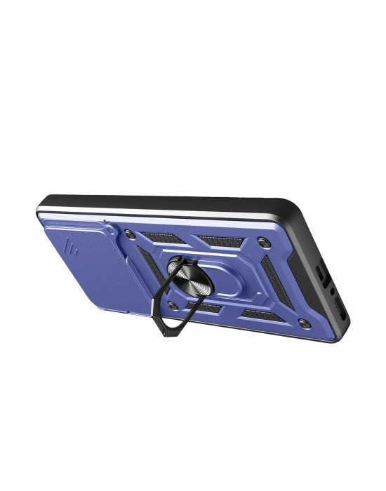 Newface Xiaomi Redmi Note 14 4G Pars Lens Yüzüklü Silikon - Lacivert