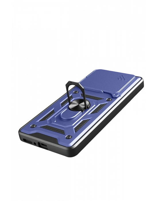 Newface Xiaomi Redmi Note 14 4G Pars Lens Yüzüklü Silikon - Lacivert