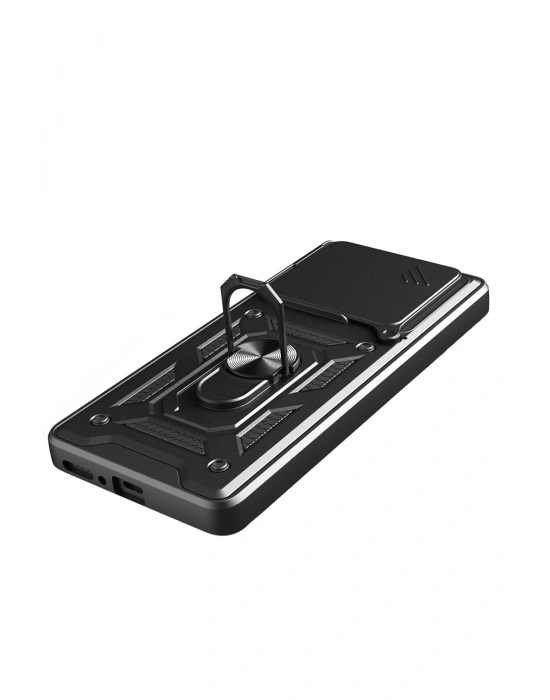 Newface Xiaomi Redmi Note 14 4G Pars Lens Yüzüklü Silikon - Siyah