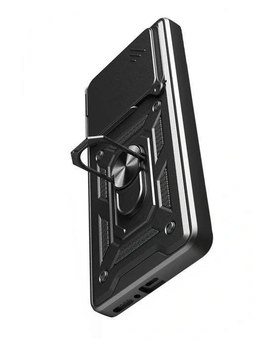 Newface Xiaomi Redmi Note 14 4G Pars Lens Yüzüklü Silikon - Siyah