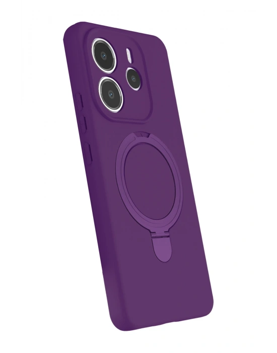 Newface Xiaomi Redmi Note 14 4G Regal Magsafe Standlı Kapak - Derin Mor