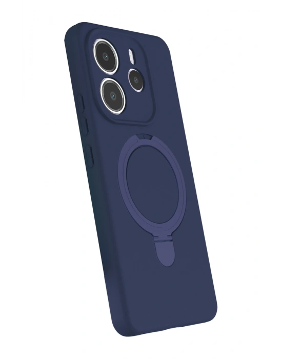 Newface Xiaomi Redmi Note 14 4G Regal Magsafe Standlı Kapak - Lacivert