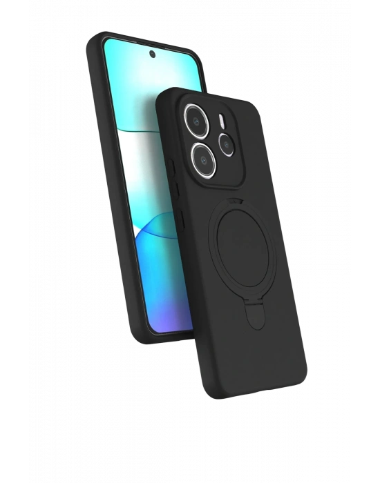 Newface Xiaomi Redmi Note 14 4G Regal Magsafe Standlı Kapak - Siyah