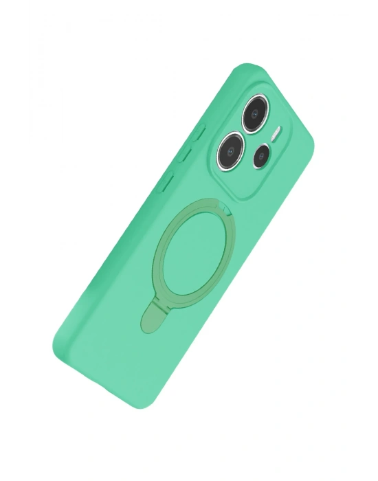 Newface Xiaomi Redmi Note 14 4G Regal Magsafe Standlı Kapak - Yeşil