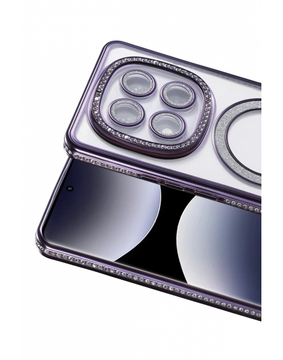 Newface Xiaomi Redmi Note 14 Pro 4G Joke Simli Magneticsafe Kılıf - Derin Mor