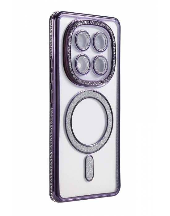 Newface Xiaomi Redmi Note 14 Pro 4G Joke Simli Magneticsafe Kılıf - Derin Mor